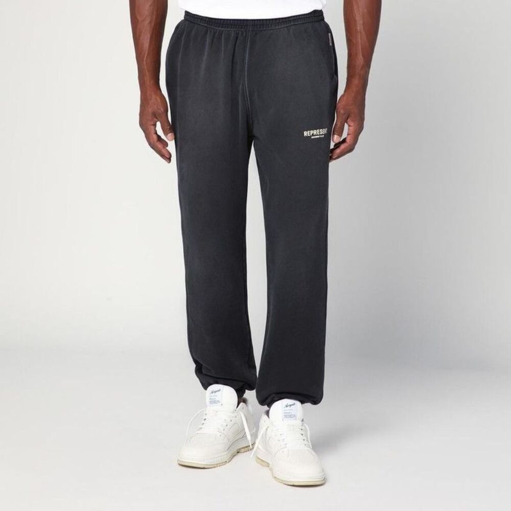 REPRESENT Men's Relaxed Fit Fleece Sweatpants Men BLACK